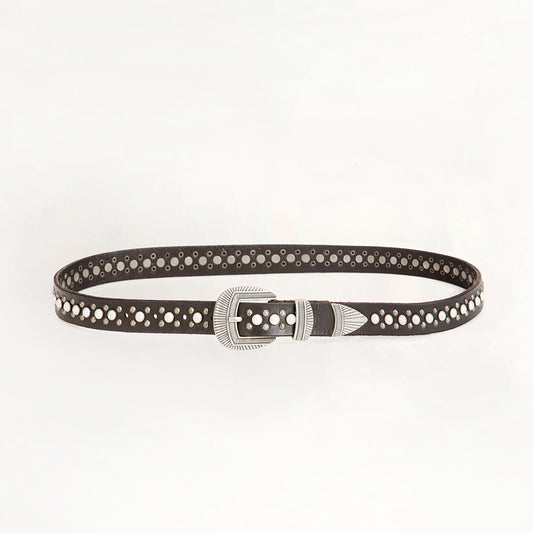 Loyal West Midnight Ranger Leather Belt In Calfskin