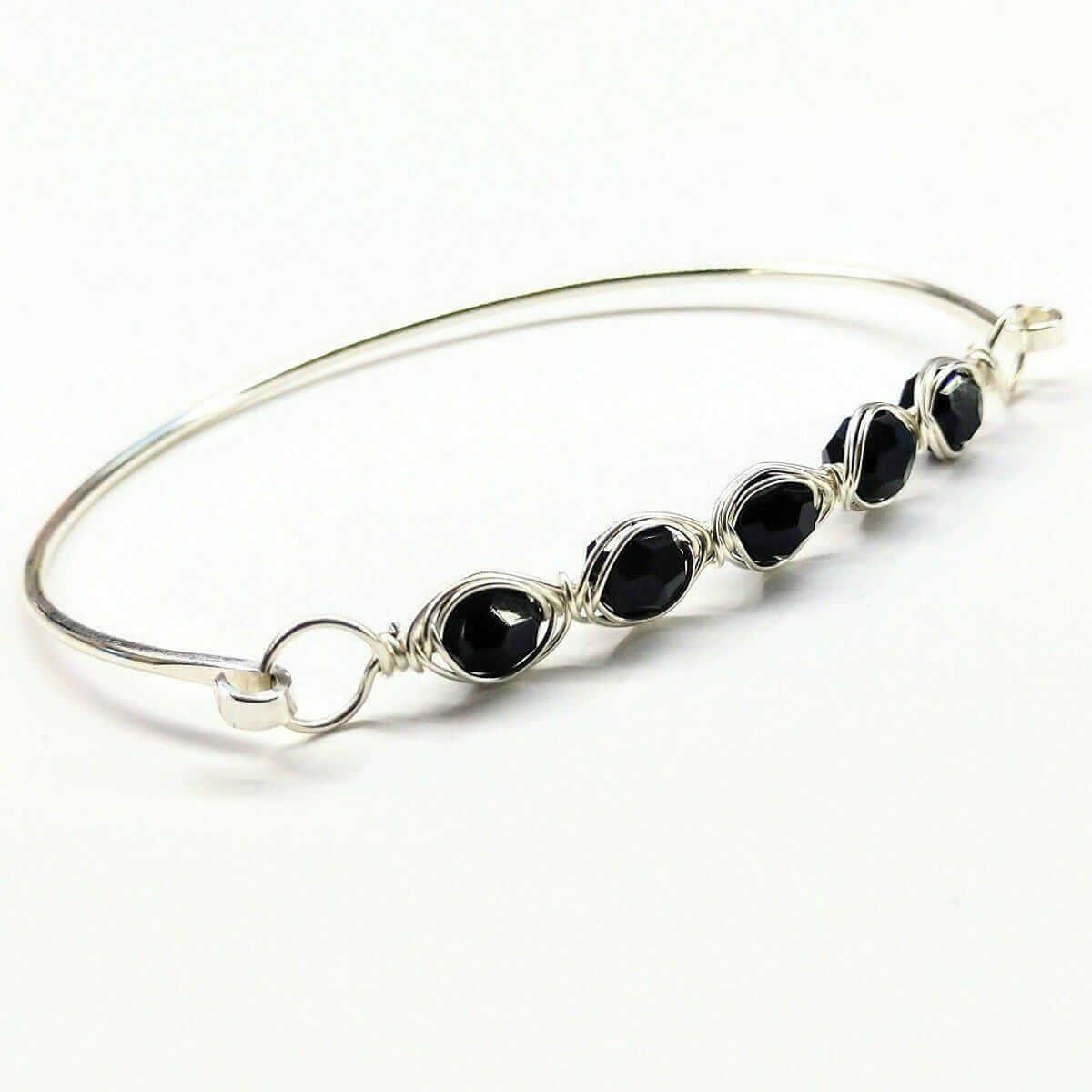 Larger Oval Shaped Swarovski Crystal Bar Bangle Bracelet