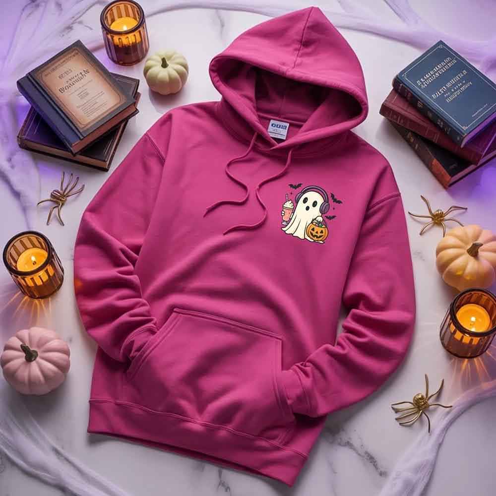 Little Ghost Iced Coffee Hoodie – Cute Halloween Ghost Hoodie