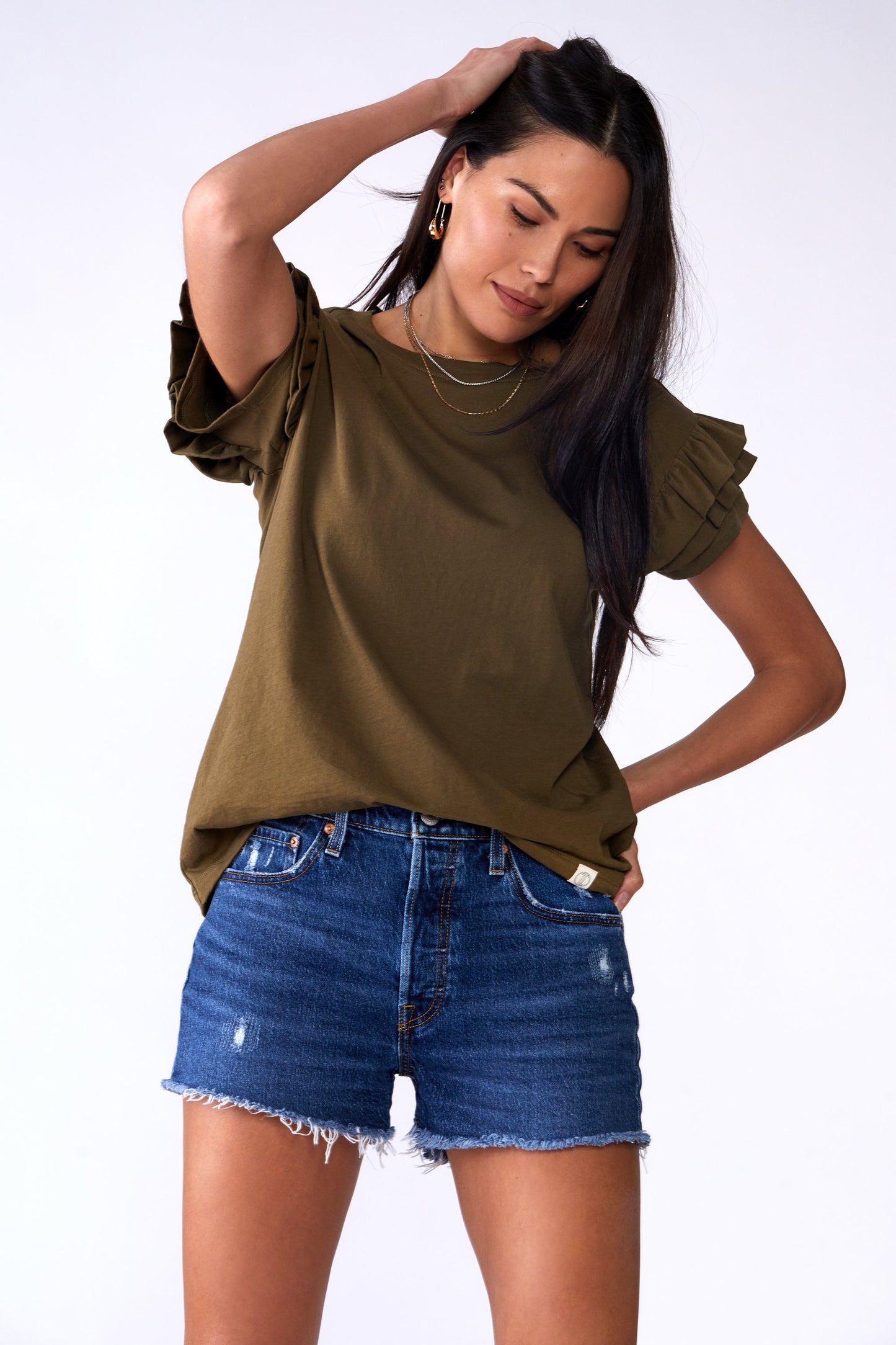 Ella Ruffle Sleeve Tee