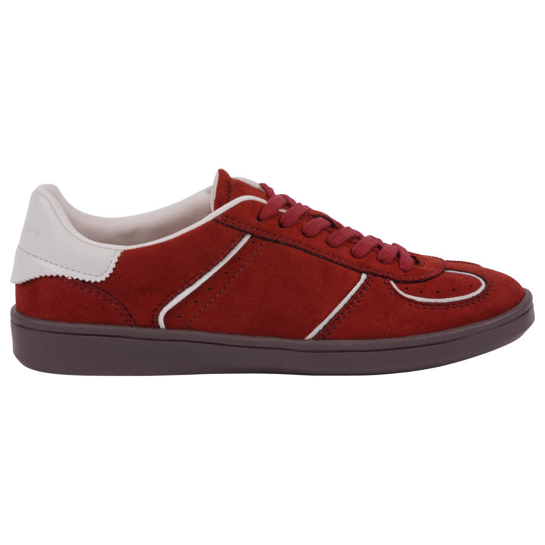 Women's Milan Chocolate Suede Lace Up Sneaker