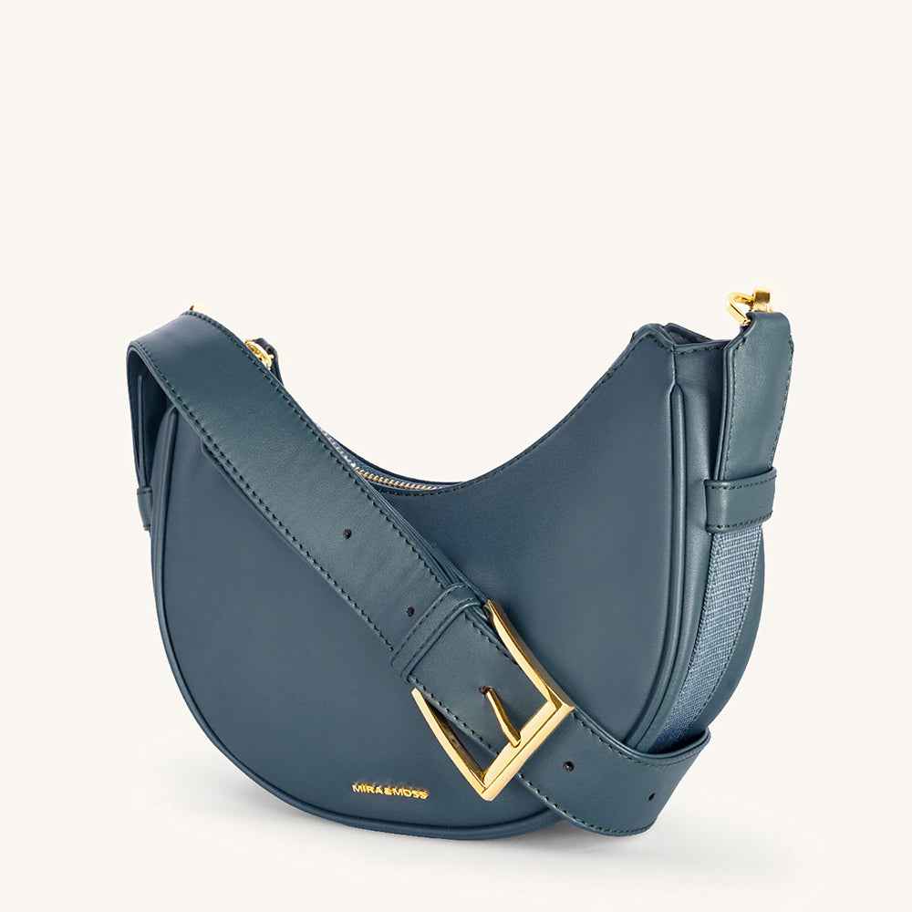 Mira & Moss Sabine Crescent Crossbody Bag - Pine Teal