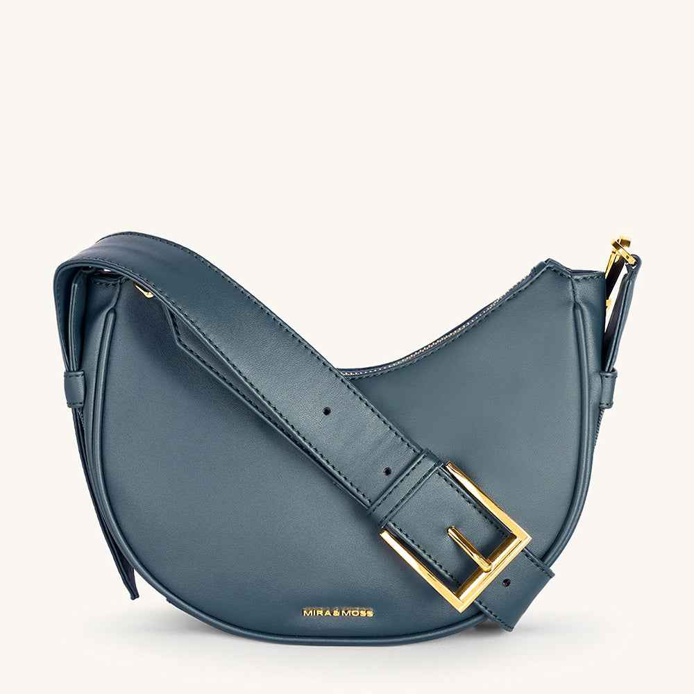 Mira & Moss Sabine Crescent Crossbody Bag - Pine Teal