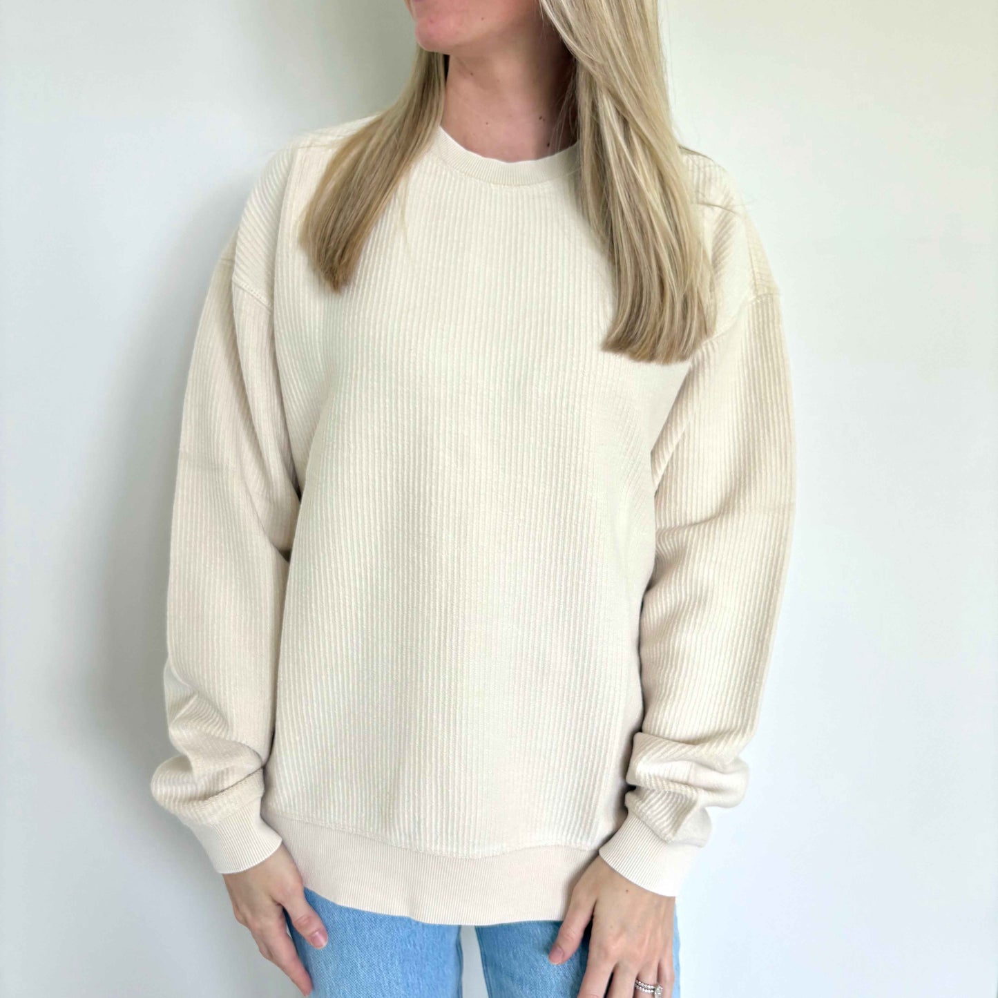 Moonbeam Oversized Corded Crew