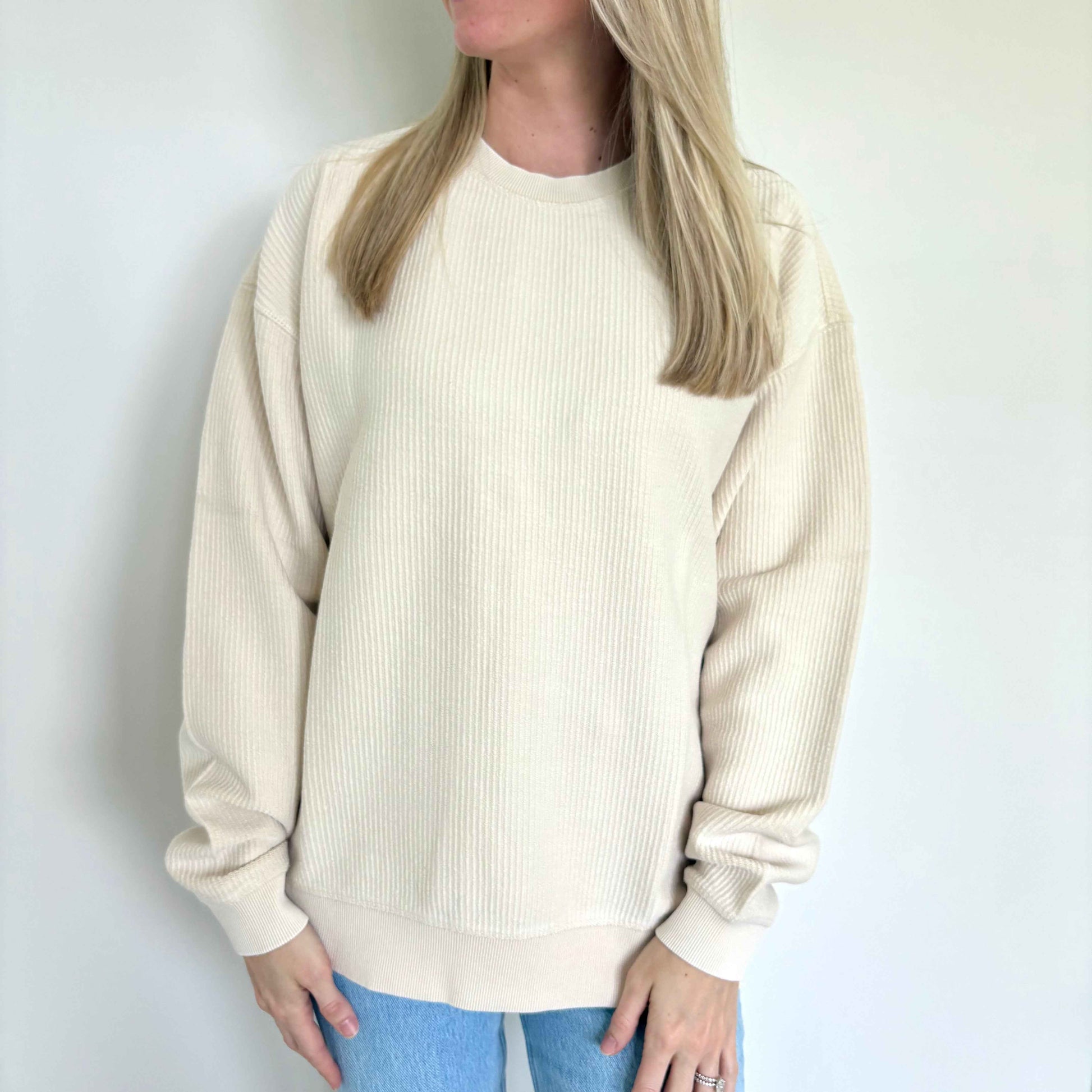 Moonbeam Oversized Corded Crew