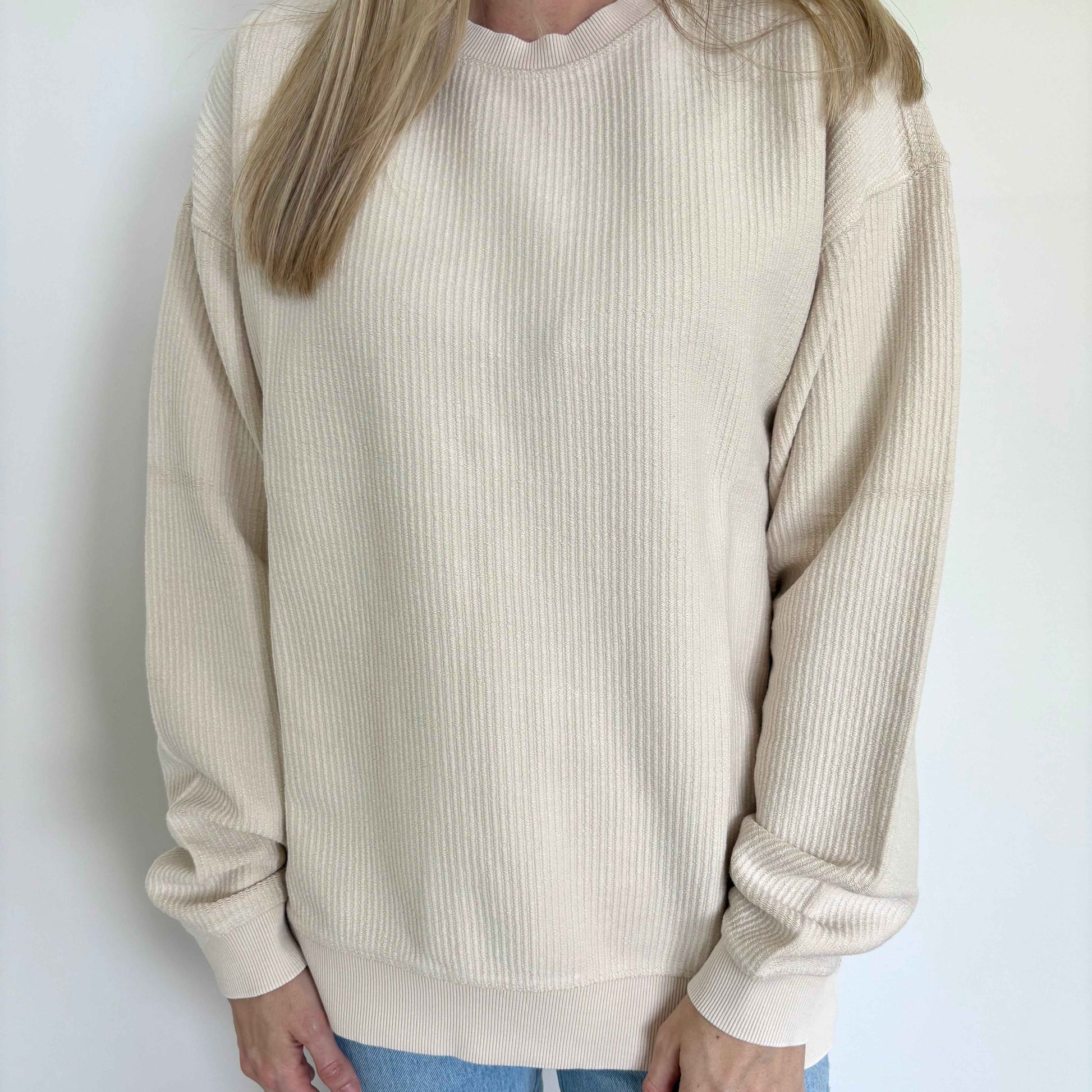 Moonbeam Oversized Corded Crew