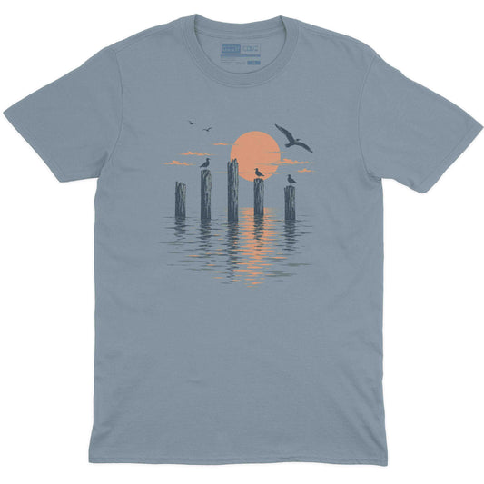 Serene Beach Pier Short Sleeve Tee
