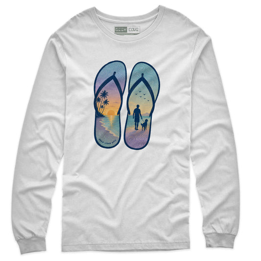 Flip Flop Beach Walk Long Sleeves Tee