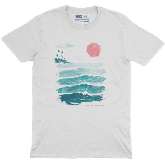 Minimalist Beach Sunset Short Sleeve
