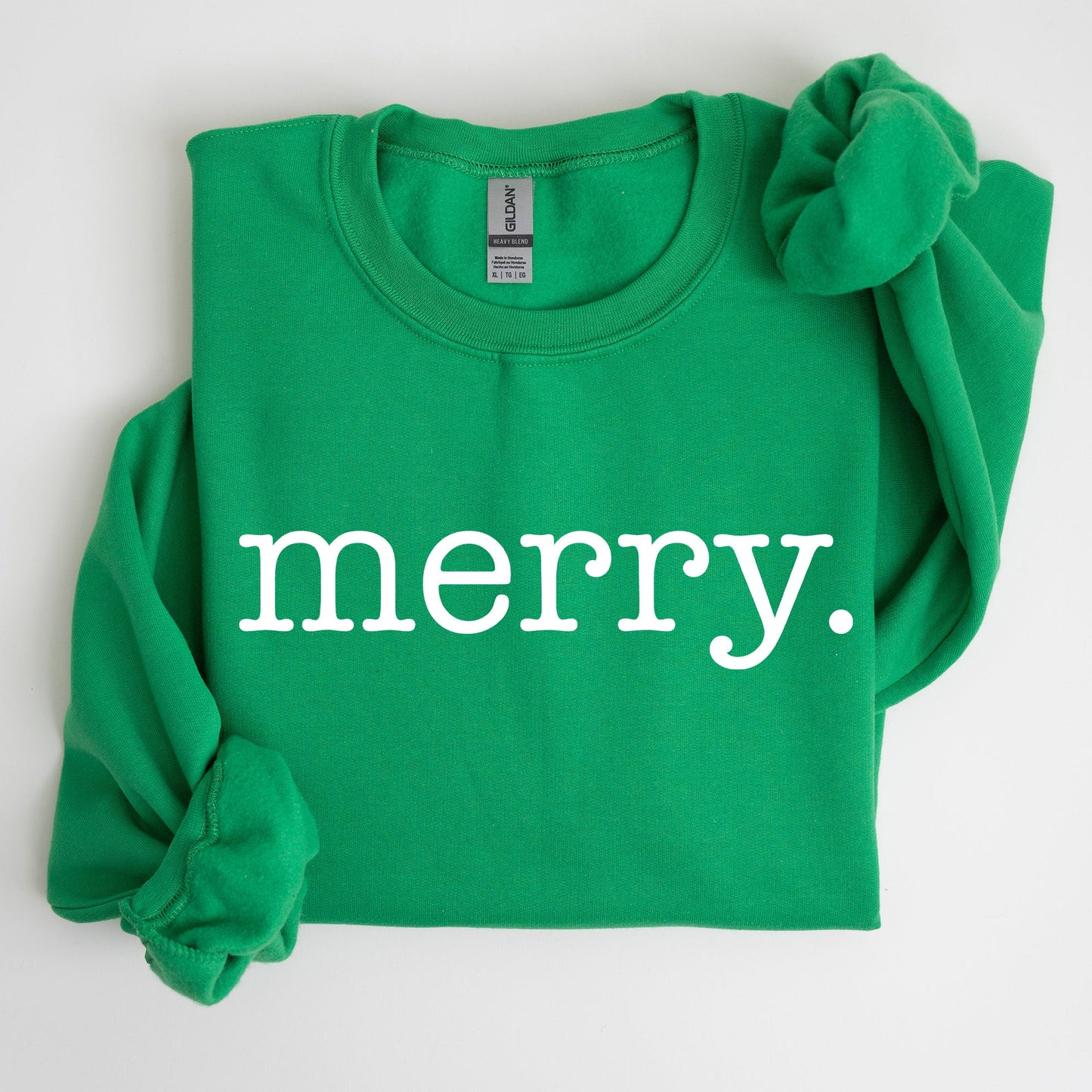 Merry, Classic Minimalist, Christmas, Winter, Snow, Santa, Xmas Sweatshirt
