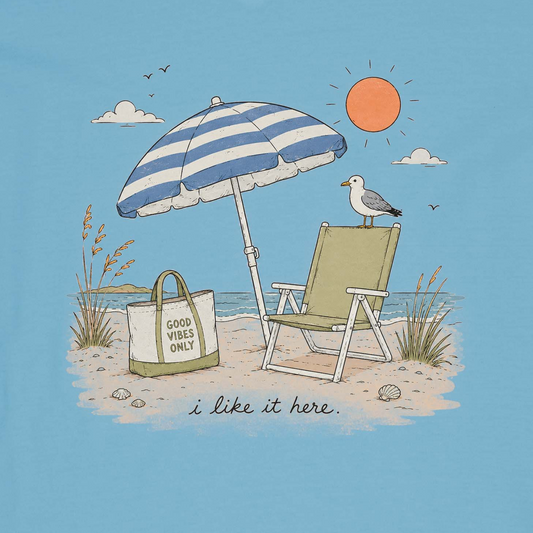 I Like it Here Short Sleeve Crusher Vee