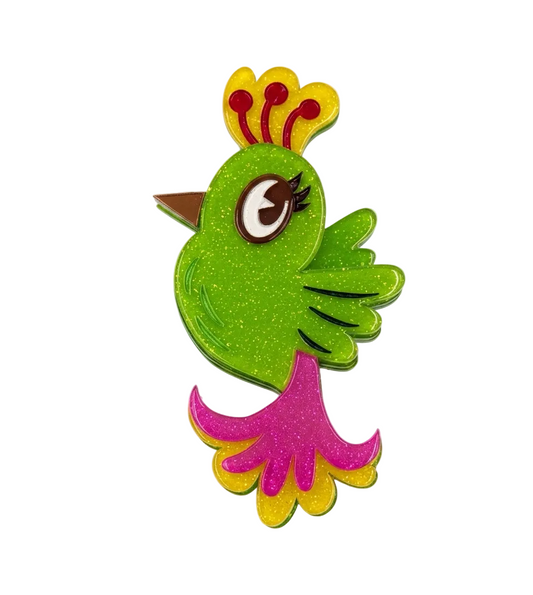 Tiki Tweetie Brooch by Miss Fluff x Lipstick & Chrome