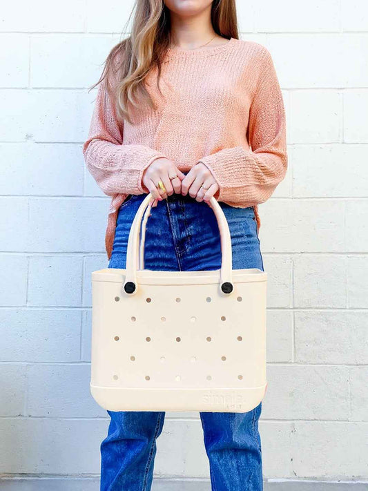 Everyday Medium EVA Tote – Coconut | Waterproof, Lightweight, Creamy Ivory Everyday Bag