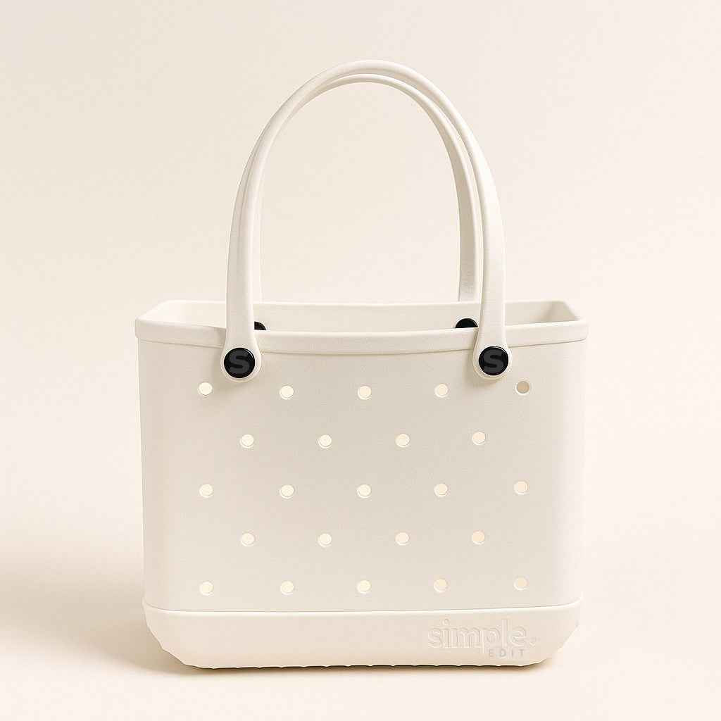 Everyday Medium EVA Tote – Coconut | Waterproof, Lightweight, Creamy Ivory Everyday Bag
