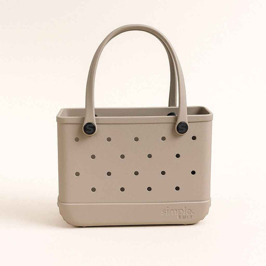 Everyday Small EVA Tote – Drift | Waterproof, Lightweight, Minimalist Neutral Mini Bag