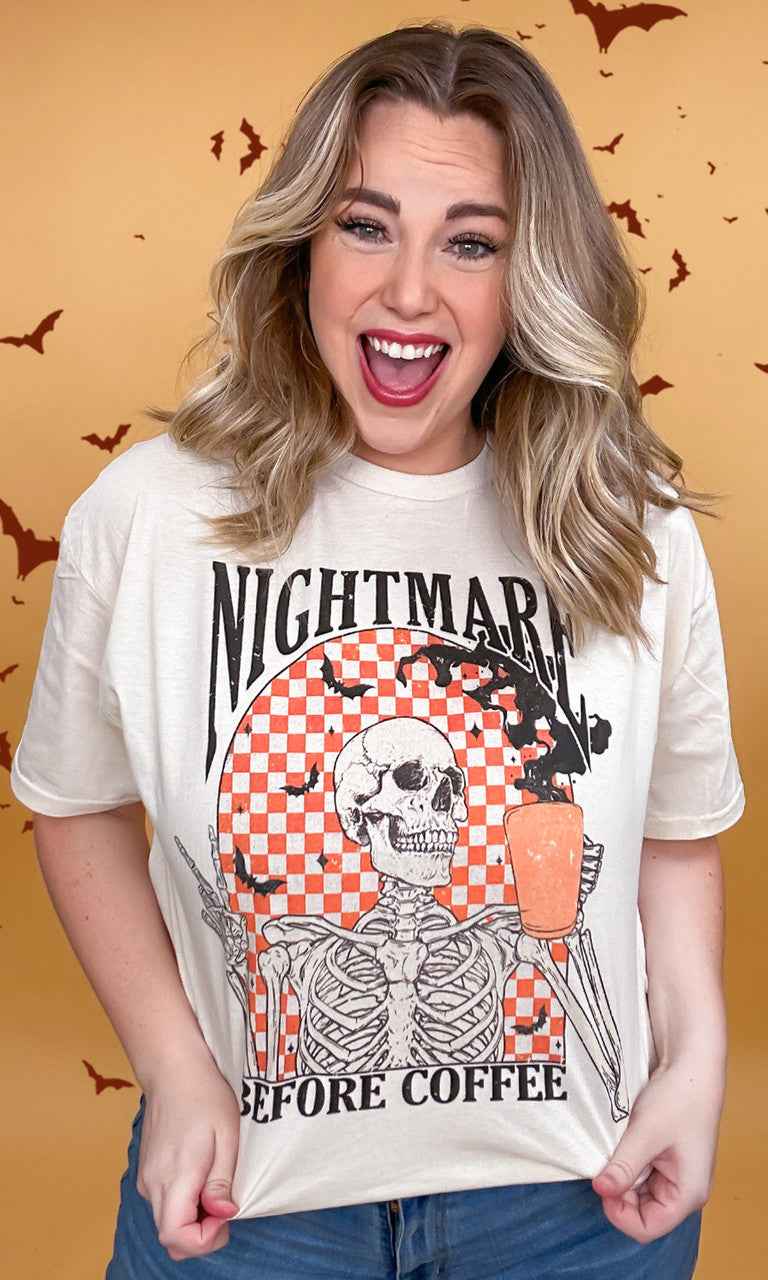 Nightmare Before Coffee Graphic T-Shirt