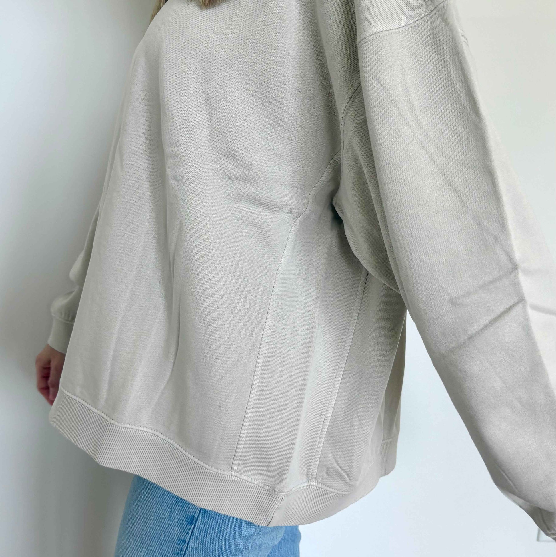 Bone Oversized Boxy Crew