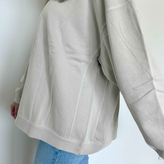 Bone Oversized Boxy Crew