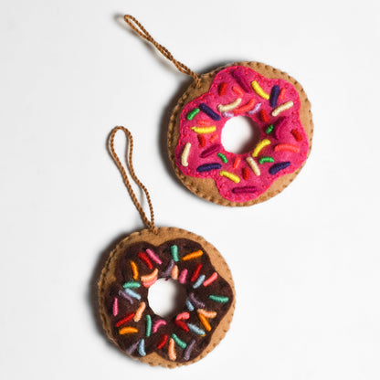 Donut Felt Embroidered Handmade Ornament - Mexico
