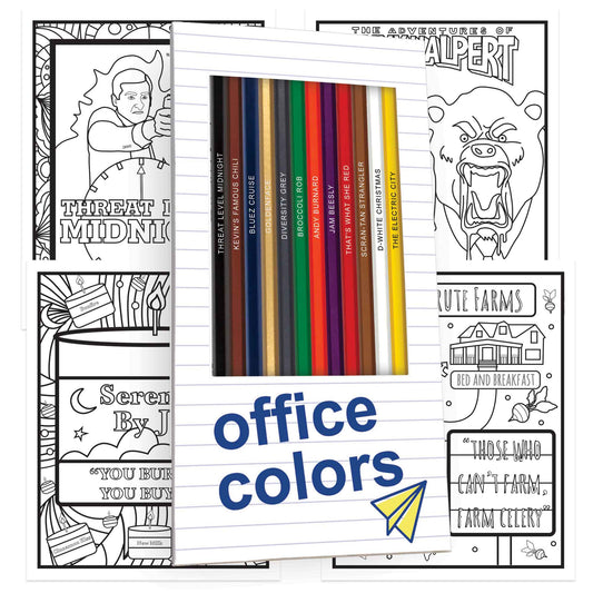 Office Colors Colored Pencils & Coloring Pages for Fans of The Office