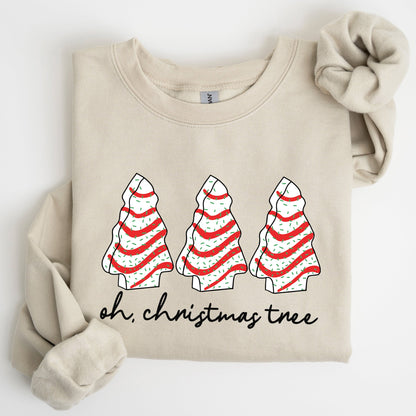 Oh Christmas Tree, Cakes, Winter, Snacks, Santa, Snow, Xmas Sweatshirt