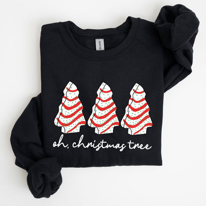 Oh Christmas Tree, Cakes, Winter, Snacks, Santa, Snow, Xmas Sweatshirt