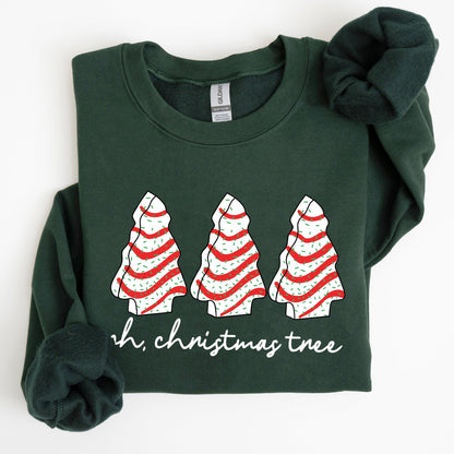 Oh Christmas Tree, Cakes, Winter, Snacks, Santa, Snow, Xmas Sweatshirt
