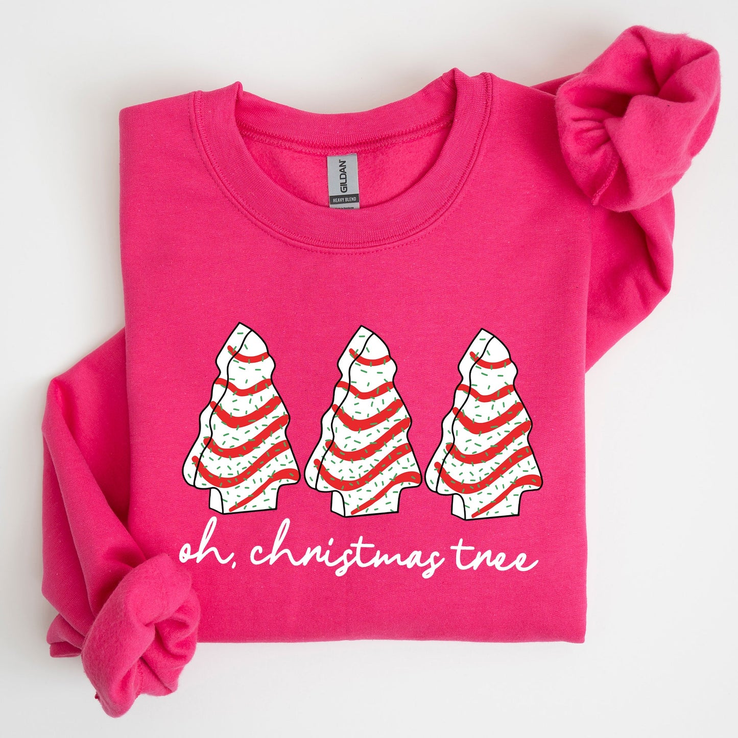 Oh Christmas Tree, Cakes, Winter, Snacks, Santa, Snow, Xmas Sweatshirt