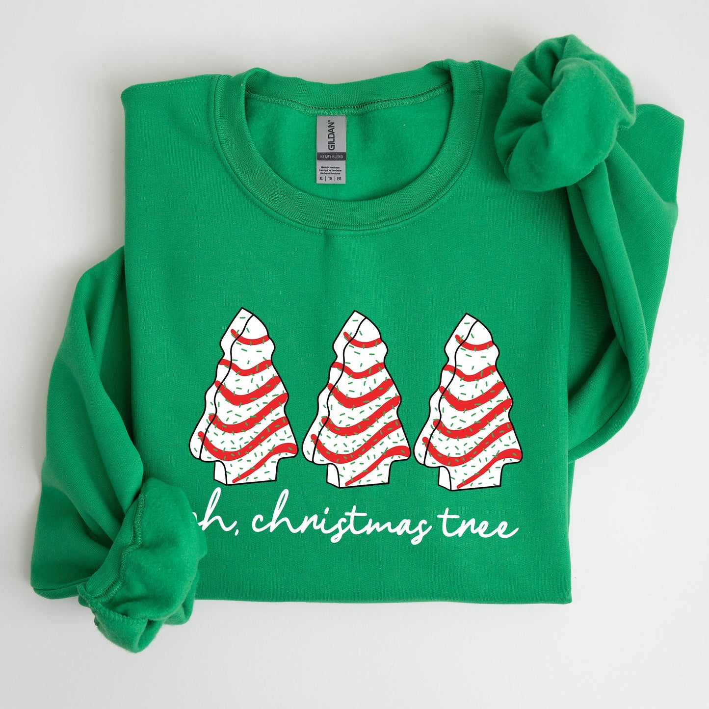 Oh Christmas Tree, Cakes, Winter, Snacks, Santa, Snow, Xmas Sweatshirt