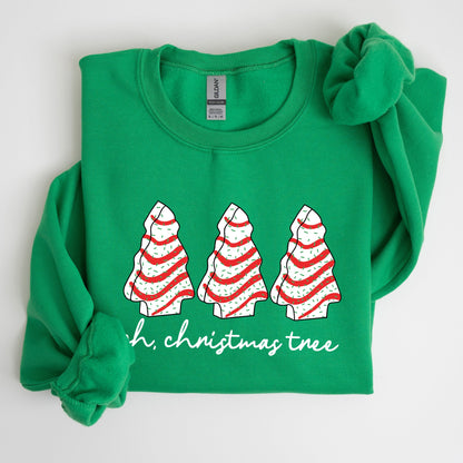 Oh Christmas Tree, Cakes, Winter, Snacks, Santa, Snow, Xmas Sweatshirt