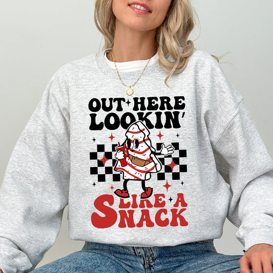 Out Here Lookin Like A Snack, Christmas Cake, Snow, Xmas, Santa Sweatshirt
