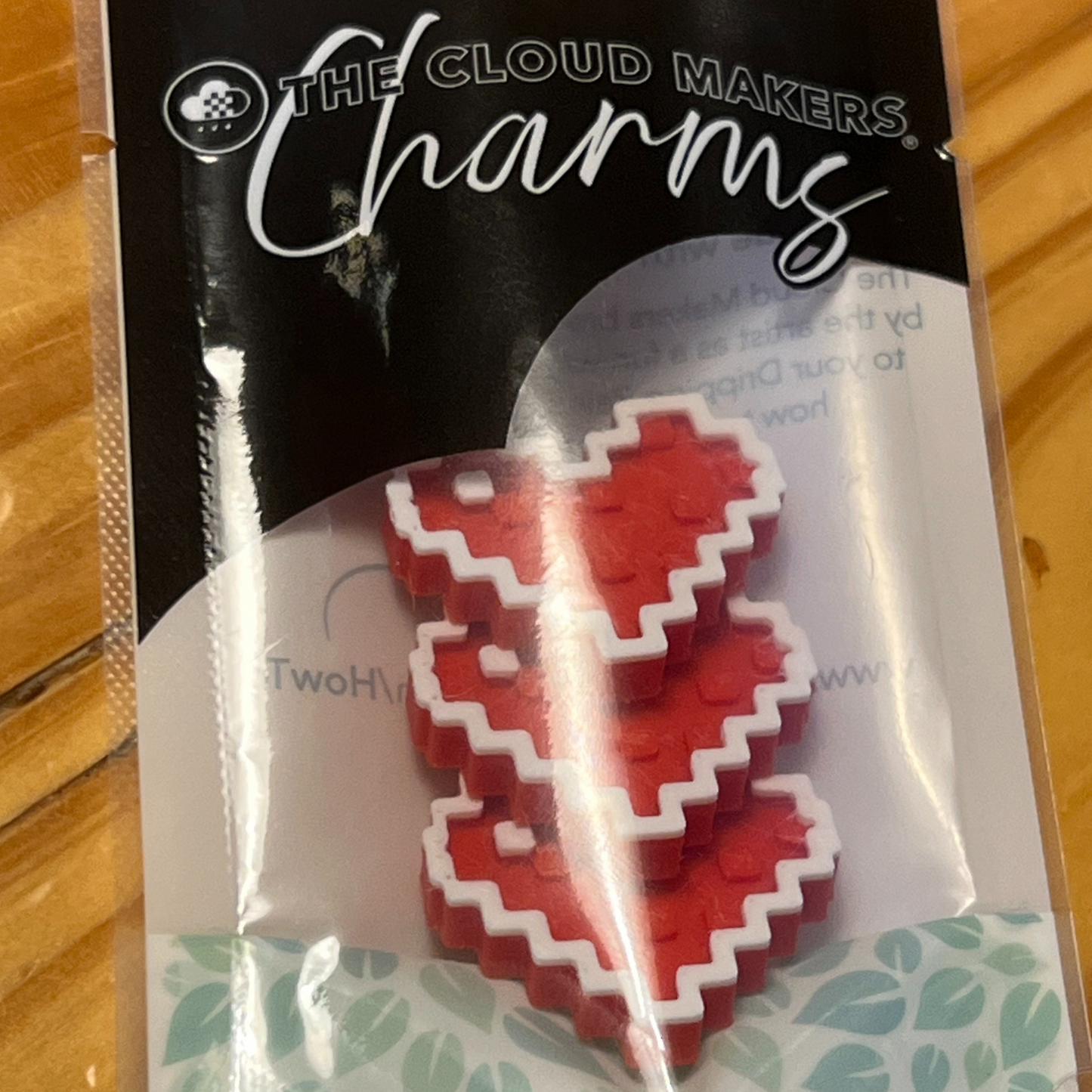 Original Dripping Rain Cloud with Pixel Heart Charm Set