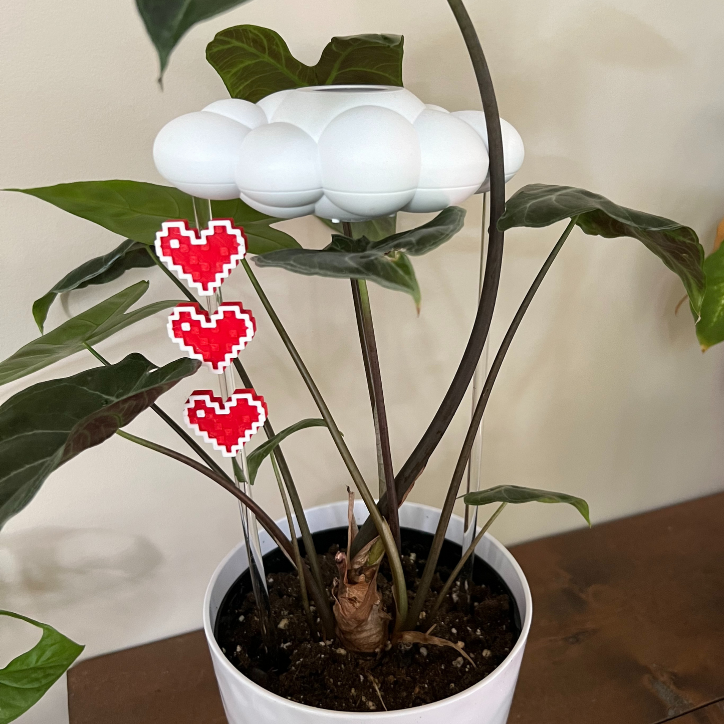 Original Dripping Rain Cloud with Pixel Heart Charm Set