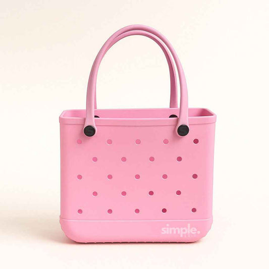 Everyday Medium EVA Tote – Blowing Bubbles | Waterproof, Lightweight, Baby Pink All-Purpose Bag
