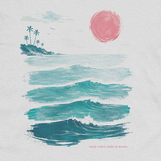 Minimalist Beach Sunset Short Sleeve