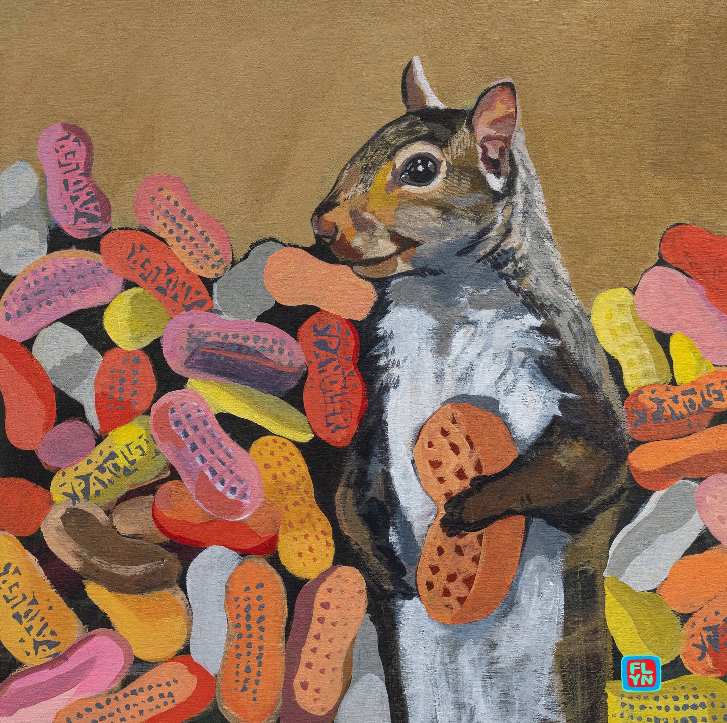 Peanuts Squirrel Print 12x18