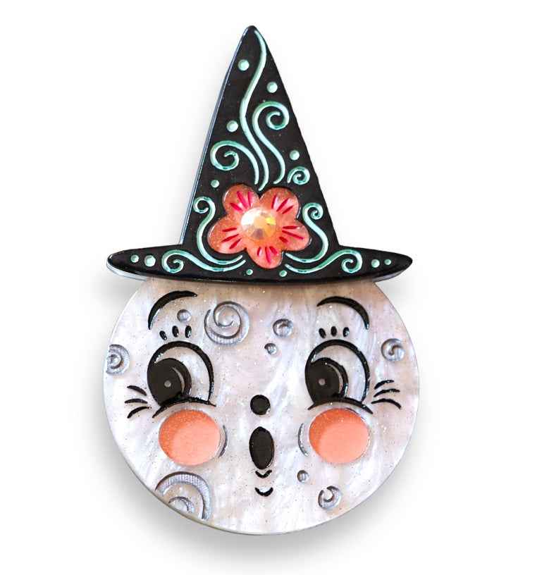 Bloomin' Luna Witch Brooch by Lipstick & Chrome
