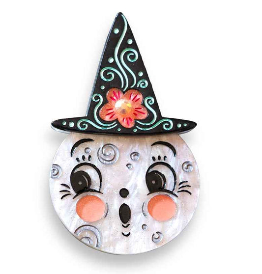 Bloomin' Luna Witch Brooch by Lipstick & Chrome