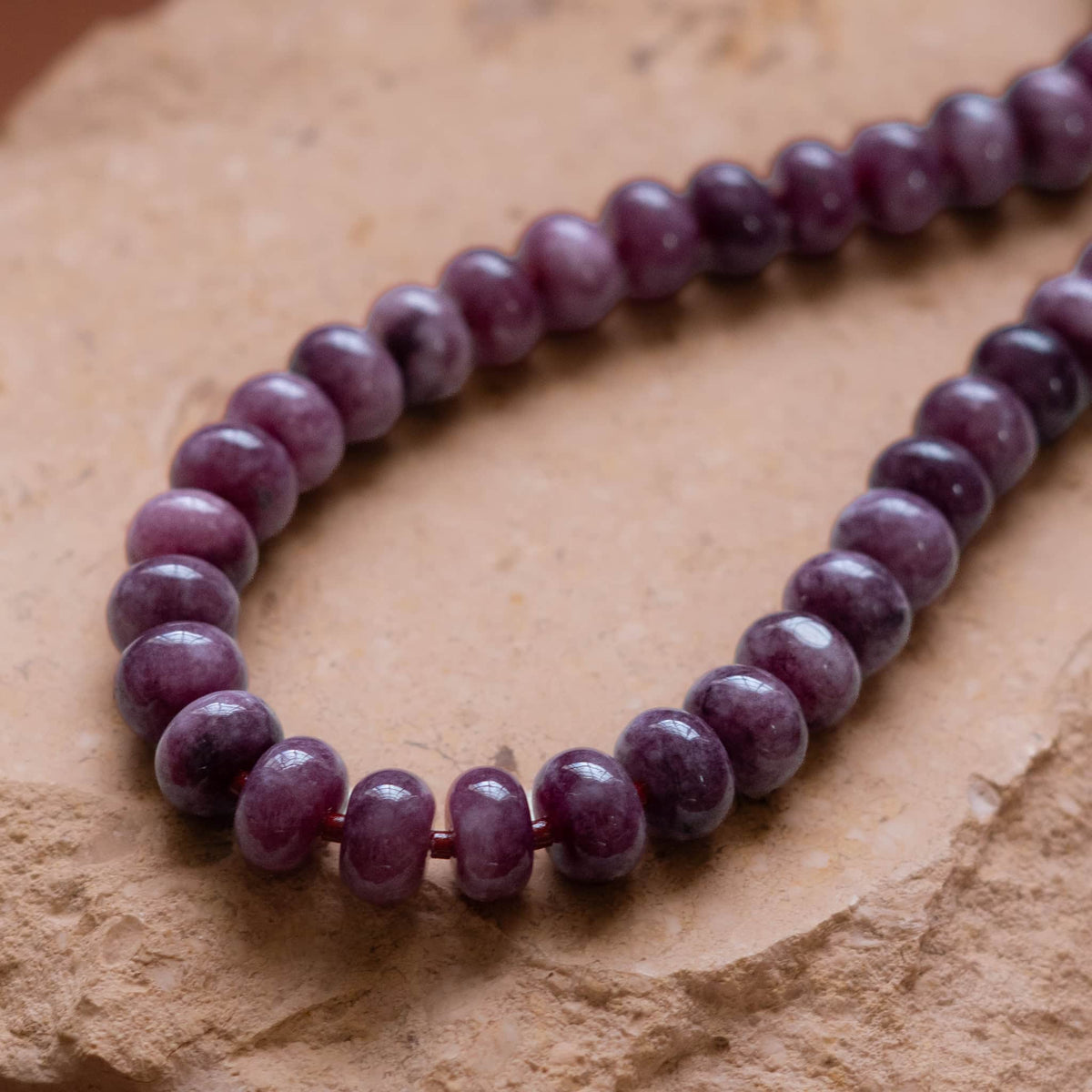 Plum Margot Beaded Necklace