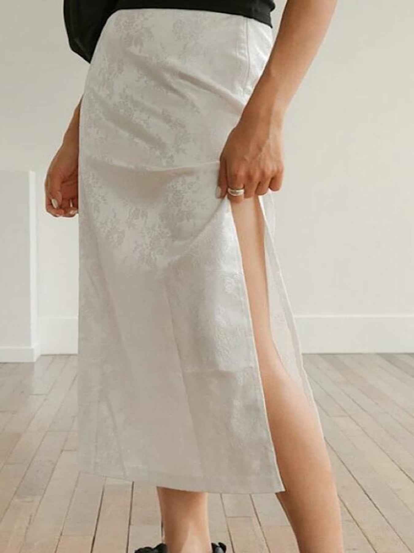 Floral midi skirt