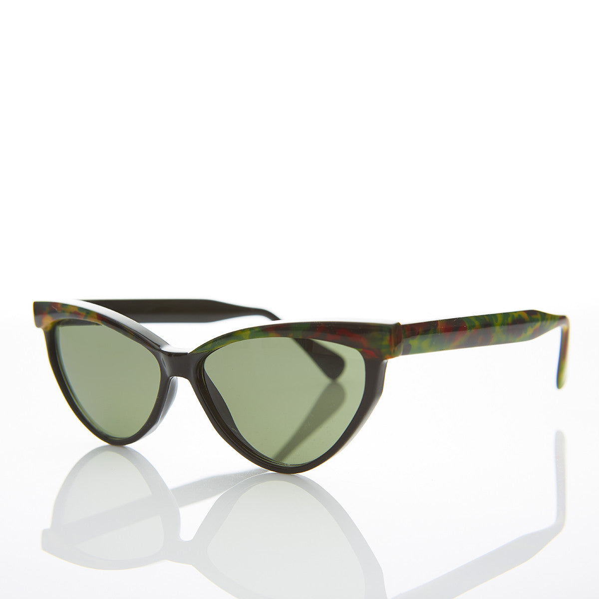Cat Eye Vintage Sunglass with Raised Browline - Raga