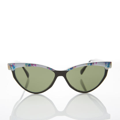 Cat Eye Vintage Sunglass with Raised Browline - Raga