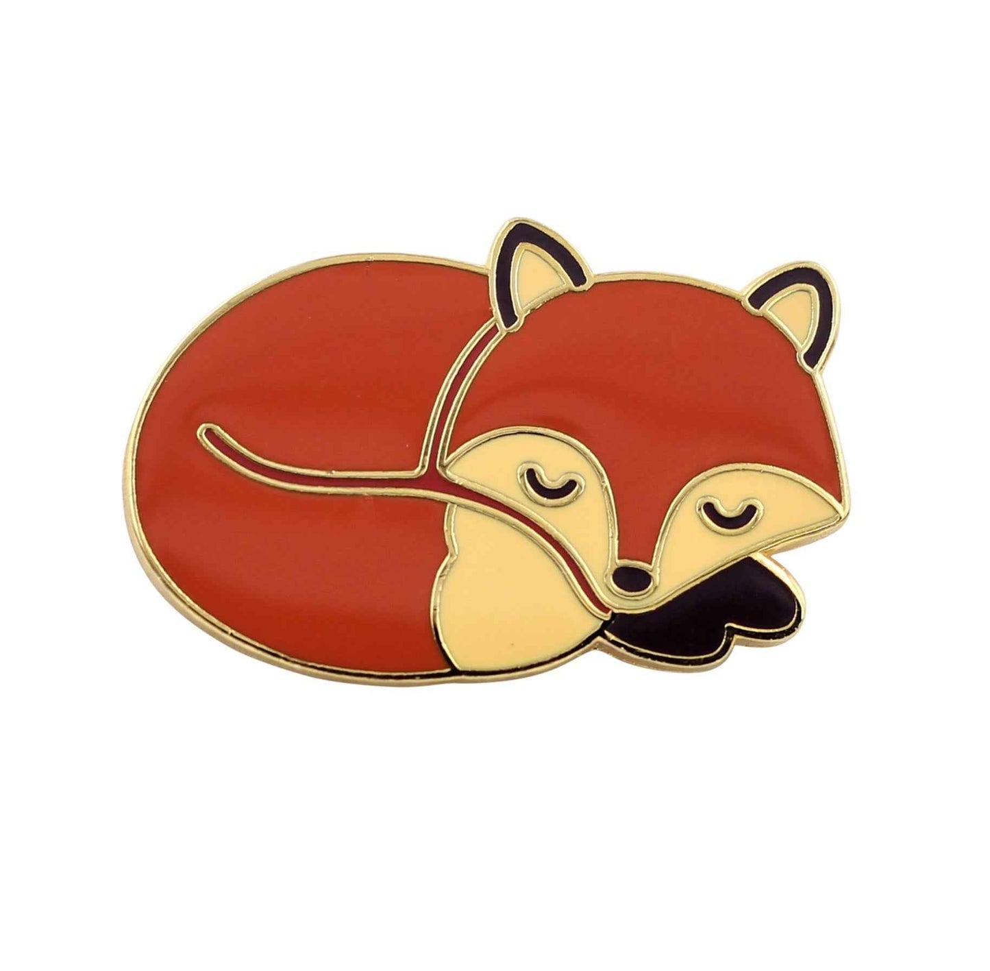 Sleeping Fox - Cute Sleepy Fox Enamel Pin