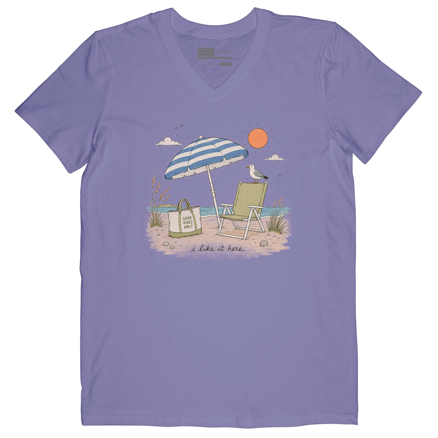I Like it Here Short Sleeve Crusher Vee
