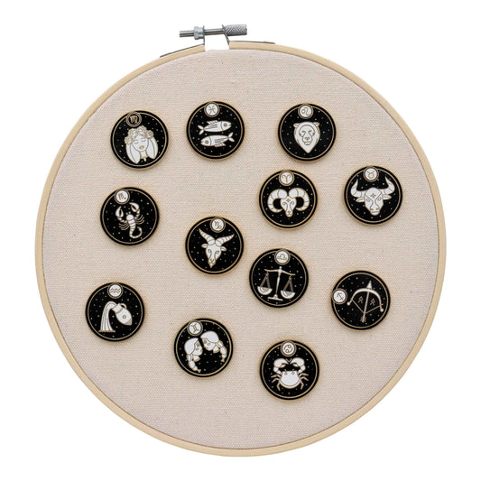 Astrological Zodiac Sign Pin - Star Sign / Astrology Enamel Pins for Birth Sign / Birthday Gift
