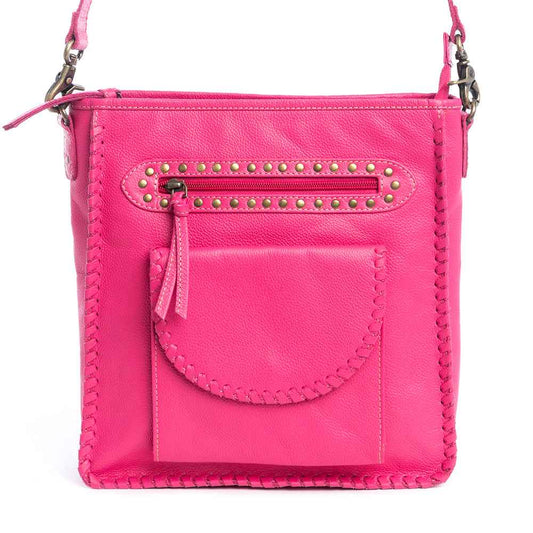 Ninnekah Leather Bag In Magenta