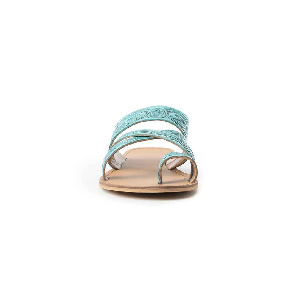 Delia Ridge Sandals In Turquoise