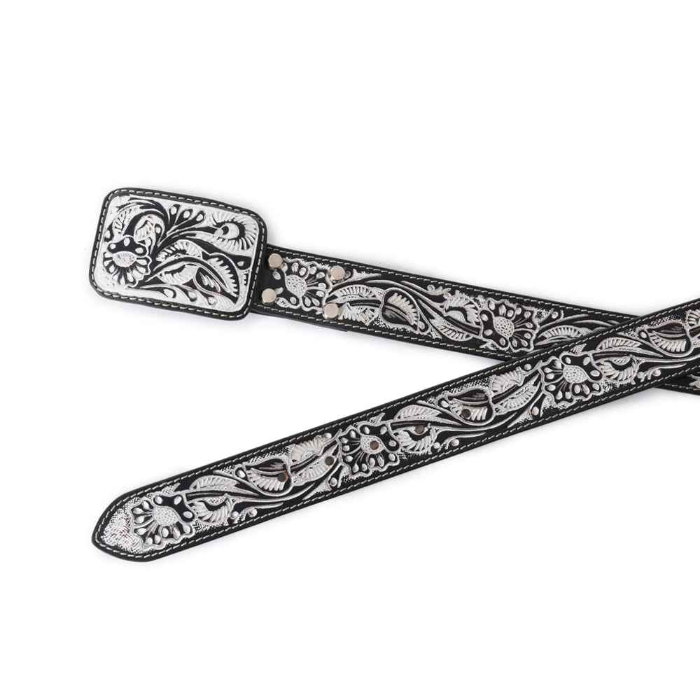 Desert Silver Moon Women's Belt In Black