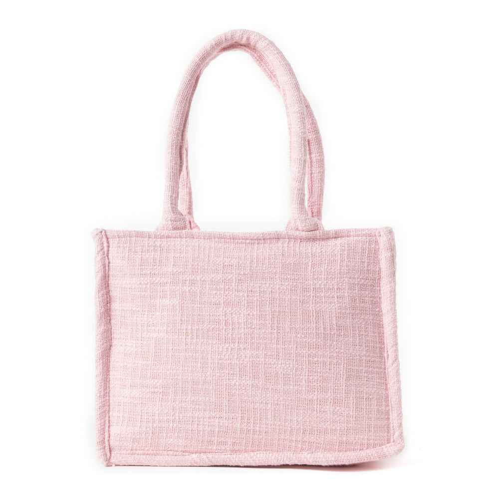 Gypsy Lace Canvas Bag in Light Pink