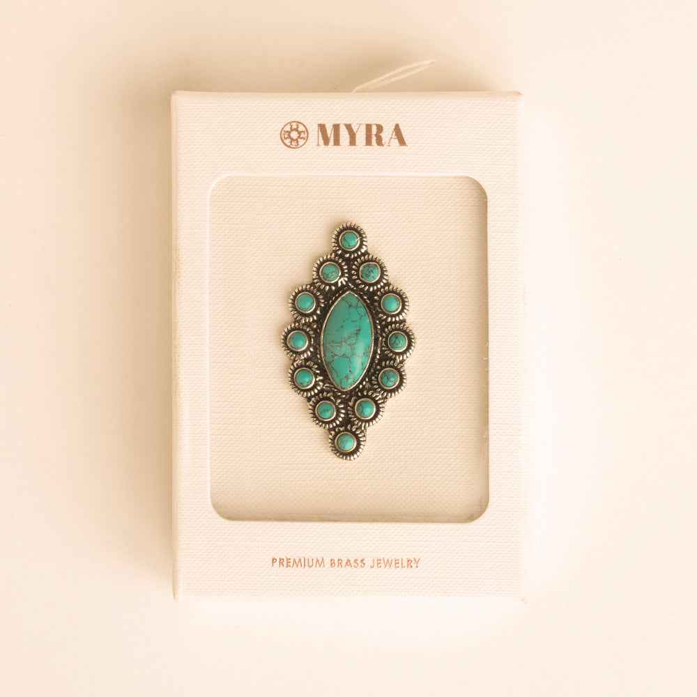 Myra The Oathkeeper Ring in Forged Teal